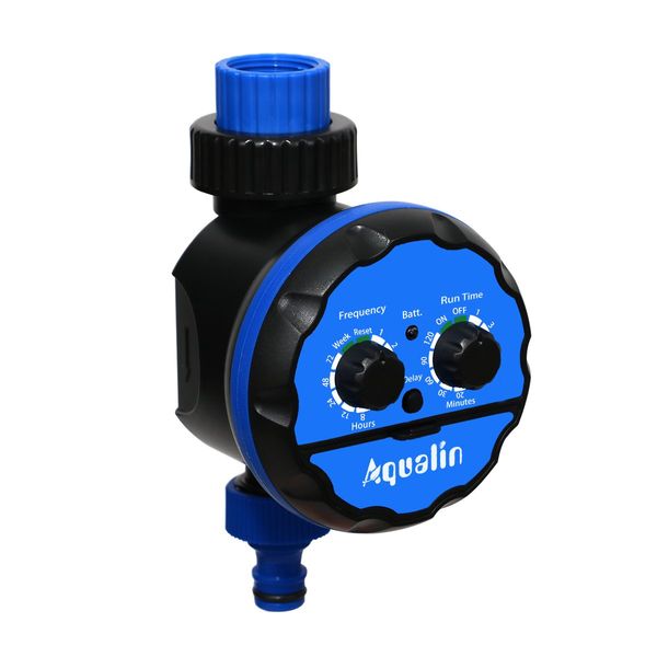 Aqualin Waterproof Water Timer Electronic Irrigation System Controller for Garden,Yard, Lawn With Delay Function