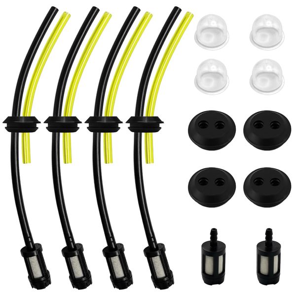 Benzinschlauch Kit, Benzinschlauch Motorsense Aus Gummi, 14 Stück Ersatzteile Freischneider, Universal Benzinschlauch Mit Filter, Benzinschlauch Ersatzteile Für Motorsense