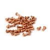 Sourcingmap 3mm x 6mm Round Head Copper Solid Rivets Fasteners Hardware Gold Tone 60 Pcs