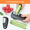 Kitchen Unique Gadgets Set 6 Pieces, Space Saving, Cheese Grater, Black 