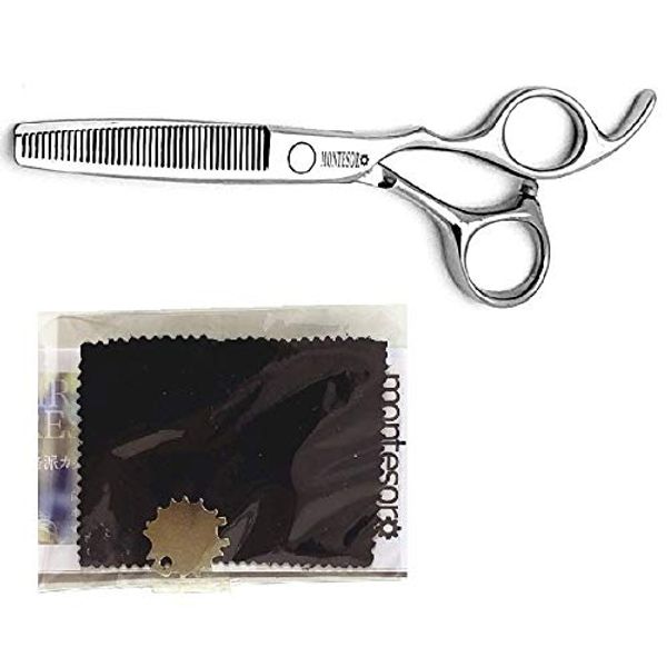 Montesoro SUS440C Single Item, 10% Gap Rate, Thinning Scissors, Haircut, Haircut, Haircut, Senning, Self Cut, Rust Resistant, Premium Material (10% Skinners)