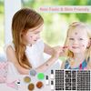 Glitter Tattoo Kit, Jiasoval 24 Colors Temporary Glitter Tattoos for Kids, 187Pcs Stencils, 5 Brushes, 3 Glue, Make Up Set for Girls Teenager Adults, Gift for Party Halloween Cosplay Christmas Easter