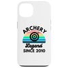 iPhone 13 Archery Legend Since 2010 Retro Sunset Birthday Celebration Case