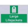 Large Lifejackets Sign - 75x50mm - A8L