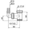 Wirquin sp9431s Angled Plug for Washing Machine