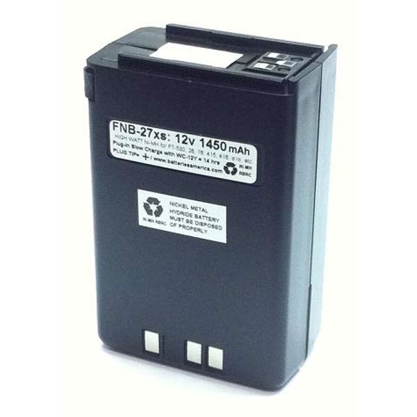 FNB-27 : 12 Volt 1450mAh Ni-MH Battery for FT-530