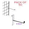 MS40011-50 x 2 Inch Single Gridwall Mesh Display Panel Hanging Hooks 50mm - Prong Gridwall Display