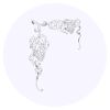 24 x 40mm Round 'Grape Vines' Stickers (SK00004647)