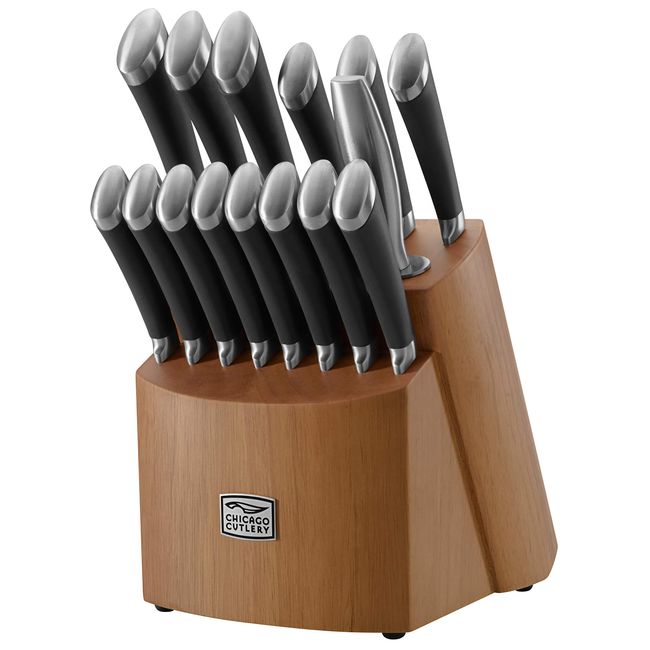Chicago Cutlery Insignia2 18-Piece Knife Block Set with In-Block Knife  Sharpener 