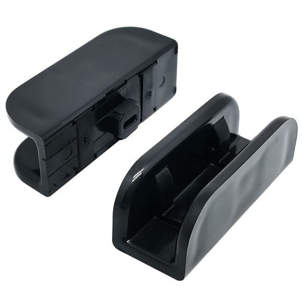 U-Shaped Anti-Collision Block for 8mm Thick Shower Door Bottom/Side Guide Assembly(6pcs,Black)