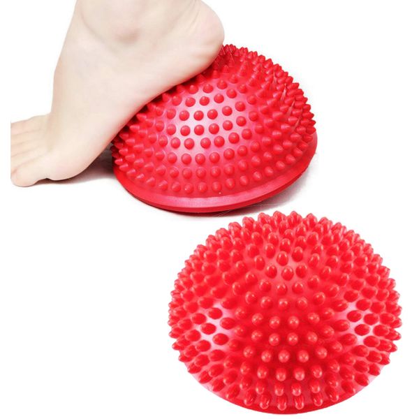 A'sTool Balance Balls, Foot Pole, Hemisphere, Set of 2 (Red)