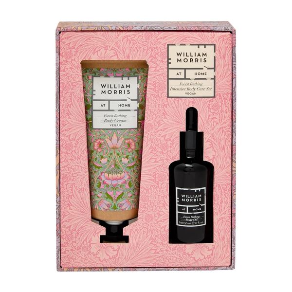 William Morris At Home Forest Bathing Body Care Set | Body Cream 100ml & Body Oil 45ml