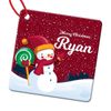 Personalised Any Name Square Christmas Bauble Tree Decoration Gift Present 148