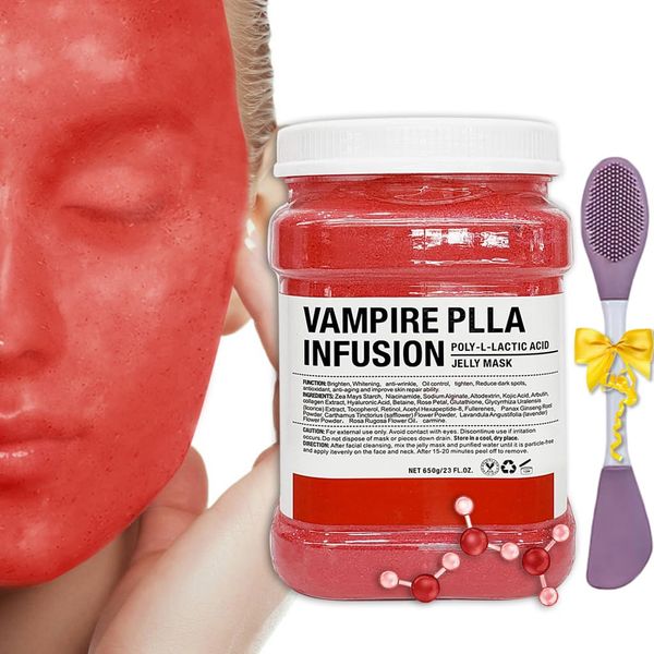 Ouhans Jelly Mask Powder for Facials,Vampire Jelly Mask for Facials Professional,Hydro jelly Mask,Peel Off Jelly Face Masks for Fight Fine Lines DIY SPA 23 FL OZ Mask Powder