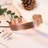 Jeracol Copper Magnetic Bracelets for Men Women,100% Solid Copper Magnetic Cuff Bangle with Powerful Magnets(Each 3500 Gauss), Brazaletes with Ajsust Tool&Jewelry Gift Box