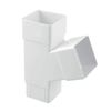 White Square Downpipe Branch Connector, Freeflow Rain Water Systems