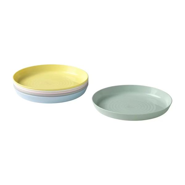 IKEA 804.613.80 Kalas Plastic Plate 6 Pack 19 x 2 centimetres, Bright and Cheerful Colours so Everyone gets to Pick Their Favourite. The Plastic Won't Break and It's Harmless – no additives.