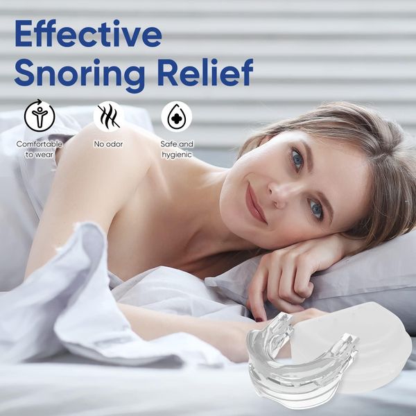 Snoring Aids for Men, Anti Snoring Mouthpiece, Anti Snoring Devices, Snoring Solution for Men and Women, Prevent Bruxism & Snore