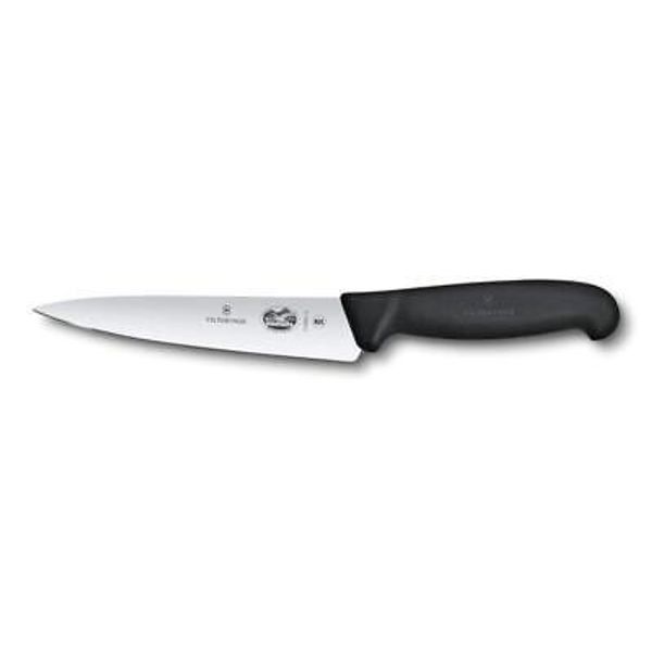 Victorinox Swiss Army 5.2003.15-X8 Fibrox Straight Chef'S Knife Black 6 In