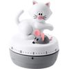 Joie Meow Kitchen Timer  60-Minute Mechanical Cooking Timer, Cat-Themed, BPA-Free Plastic, Multicolor