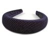 Retro Thicken Padded Velvet Glitter Wide Chunky Hair Band/HeadBand/Alice Band in Midnight Blue
