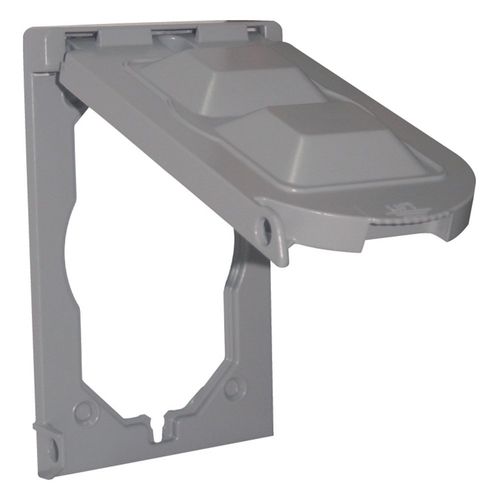 Sigma Engineered Solutions 14146 1-Gang Vertical Multi-Use Weatherproof Cover, Gray