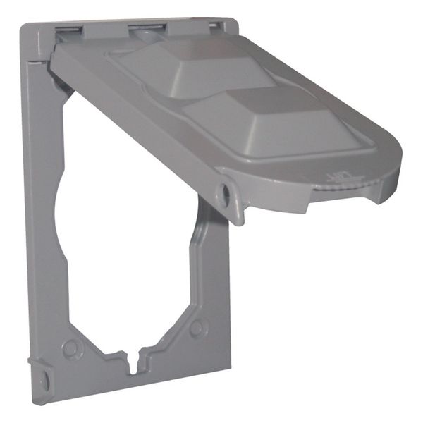 Sigma Engineered Solutions 14146 1-Gang Vertical Multi-Use Weatherproof Cover, Gray