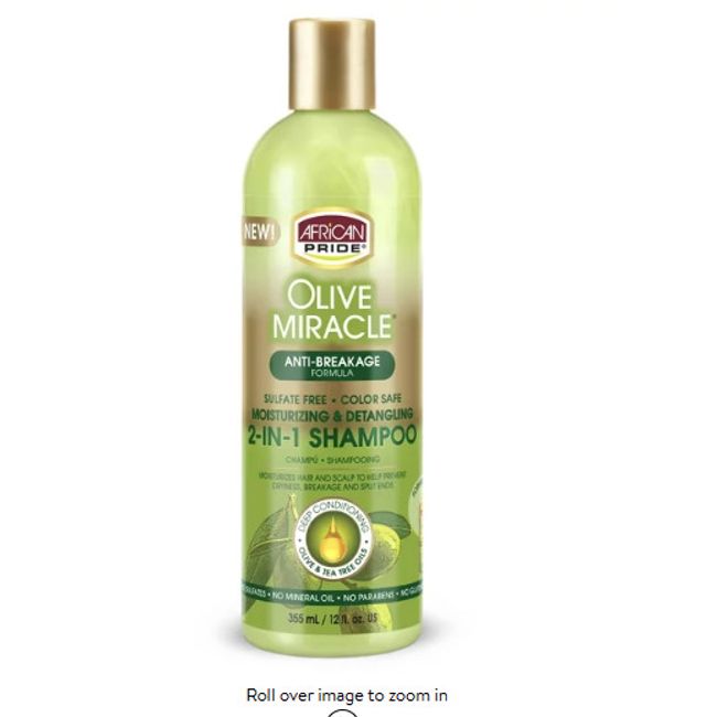 African Pride Olive Miracle 2-in-1 Shampoo & Conditioner (12oz)