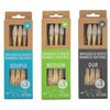 Set of 3 Hard Toothbrushes - Biodegradable Bamboo Handle - Gently Cleans - Oral Care - Ultra Soft Nylon Bristles, Sensitive Gums, Healthy Teeth - Hygiene Children and Adults