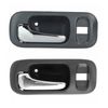 Front Interior Inside Chrome & Dark Gray Door Handle Pair Set for 95-98 Odyssey