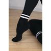 TAVI NOIR Kai Fashion Crew Grip Socks, Medium, Ebony