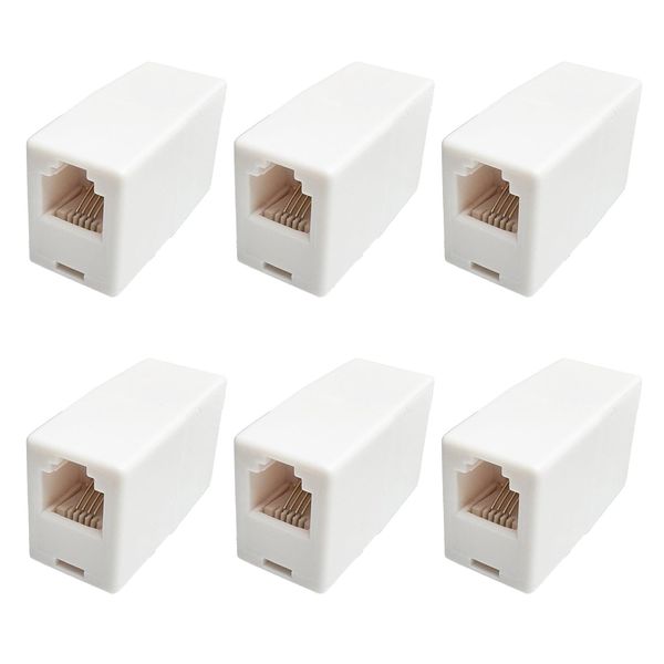 Modular Jack Relay Connector 2 Pack for RJ11/12, 6 Poles 2 and 4 Core Adapters