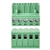 sourcing map 5-Pin 5.08mm Pitch Right Angle PCB Screw Terminal Block Connector 15 Sets