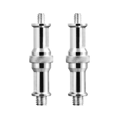 Selens 2Pcs Standard 1/4 '' to 3/8 '' Metal Male Convertor Threaded Screw Adapter Spigot Stud for Studio Light Stand,Hotshoe/Coldshoe Adapter,Super Clamp and Flash Holder