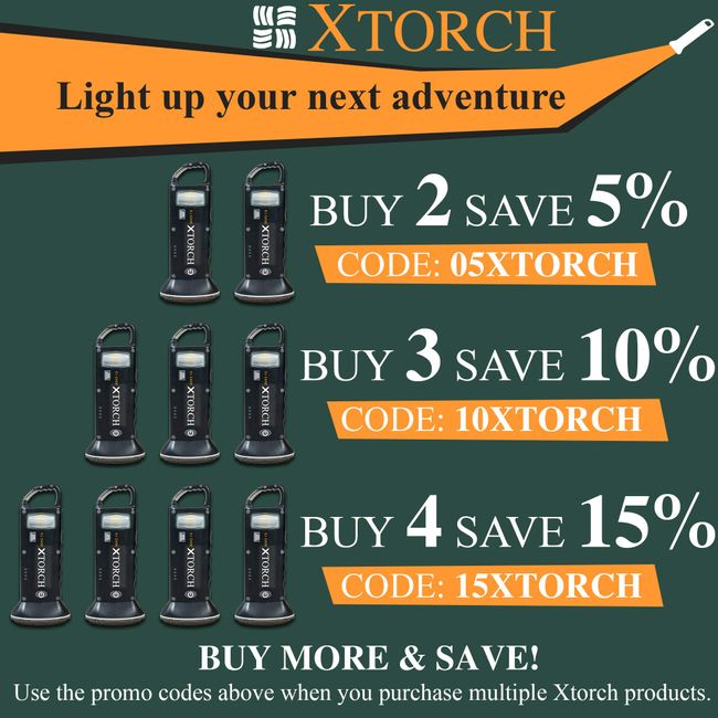 XTorch Rechargeable, Solar-Powered Flashlight