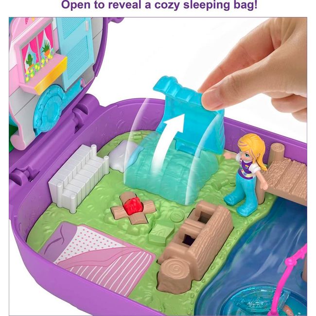  Polly Pocket Playset, Travel Toy with 2 Micro Dolls