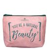 essence natural beauty make-up bag, pink