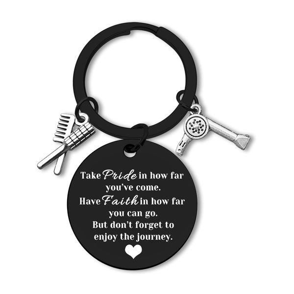 Hairdresser Gift Keychain Hair Stylist Graduation Gift Inspirational Gifts Cosmetology Cosmetician Graduation Gift Hair Barber Beautician Gifts Encouragement Gift Jewelry Coworker Going Away Gift