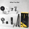 Professional All-Metal USB Microphone with Adjustable Boom Arm and Filter