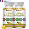 Vitamin B Complex w/ Vitamin C Immune, Energy & Nervous System Support, 2Bottles
