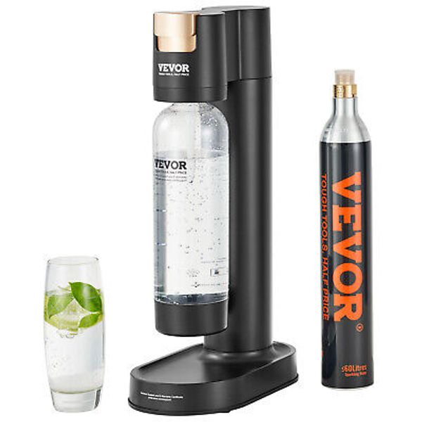 VEVOR Sparkling Water Maker Soda Maker Machine 1 PET Bottle 1 CO2 Cylinder Black