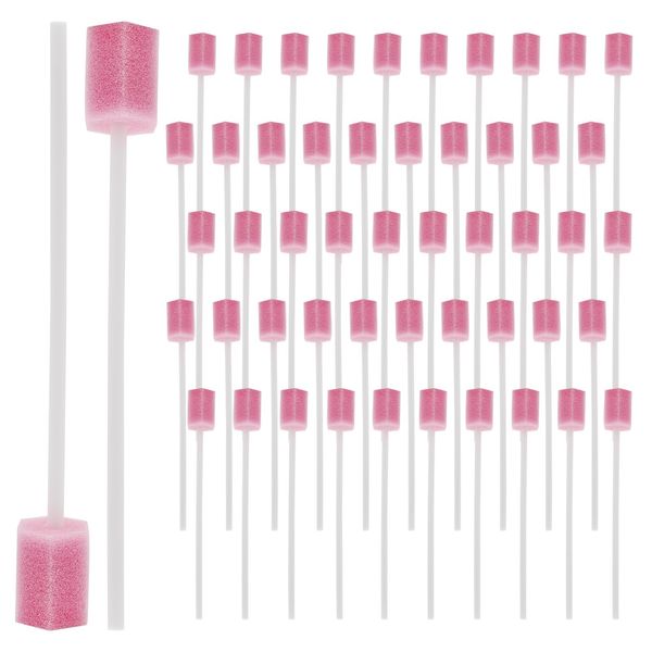 50 Pcs Sponge Swabs, Disposable Mouth Cleaning Sponge Swab Dental Stick for Teeth Cleaning,Foam Swab Sticks for Oral Care,Medical Tools Sponge for Oral Hygiene Procedures,Mouth Swabs Sponge on a Stick