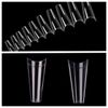 500 Pcs Long Coffin Nails Clear Coffin Acrylic Nail Tips Half Cover Rectangle Fake Acrylic Nails for Women Girls and DIY Nail Art Natural False Nails