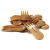 BambooMN Solid Bamboo Stubby Spork 4" - All Natural Reusable Utensils - 30 pcs