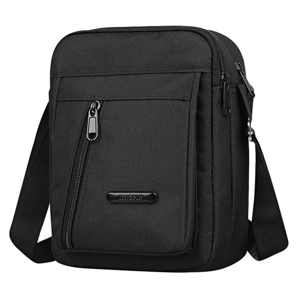 Men's Shoulder Bag, Messenger Bag Business Crossbody Bag with Zipper and Adjustable Strap Casual Crossbody Chest Sling Bag for Man & Women Outdoor Daily Use