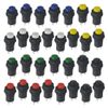 WMYCONGCONG 30 PCS 12mm Self-Locking Latching Push Button Switch AC 250V/1.5A 125V/3A