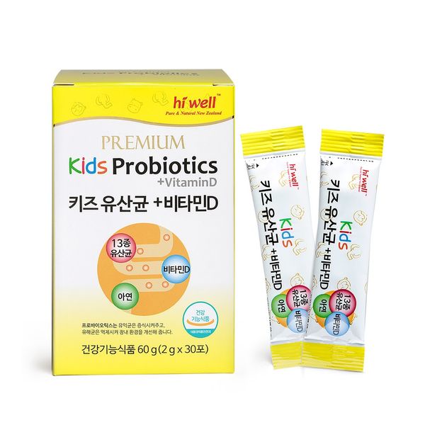 Hi Well Kids Lactobacillus Vitamin D Zinc 30 packets