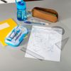 Linex Blue Geometry Set, Maths Set for Exams, Secondary School, 10 Pieces, Compasses, Protractor