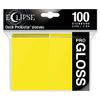 BoardGame E-15608 Ultra Pro-Eclipse Gloss Standard Sleeves 100 Pack-Lemon Yellow