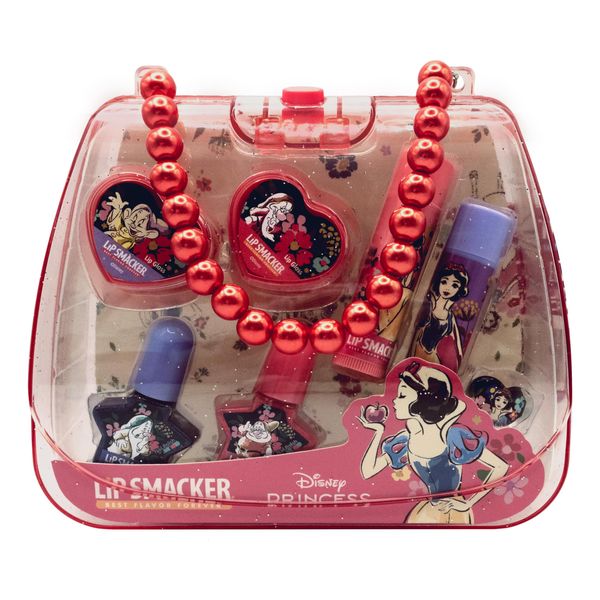 Lip Smacker Snow White Tote Bag Set, Set Trucchi Bambina in 8-Pezzi, con Balsamo Labbra, Smalti Unghie, Creme Luccicanti e Accessori e una Mini Borsetta, Regali Principesse Disney